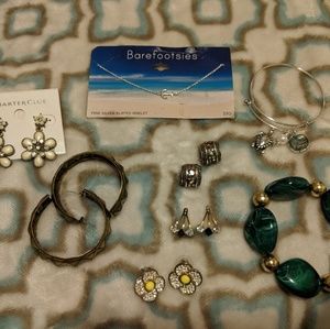 LOT of Jewelry: Bracelets, Earrings, Anklet
